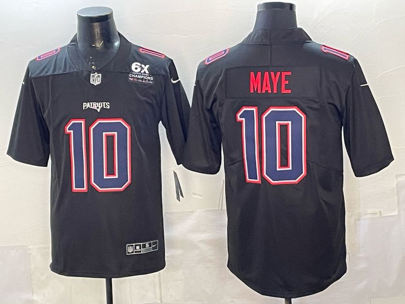 Men 2026 New England Patriots #10 Maye Black Nike Limited NFL Jersey 0111
